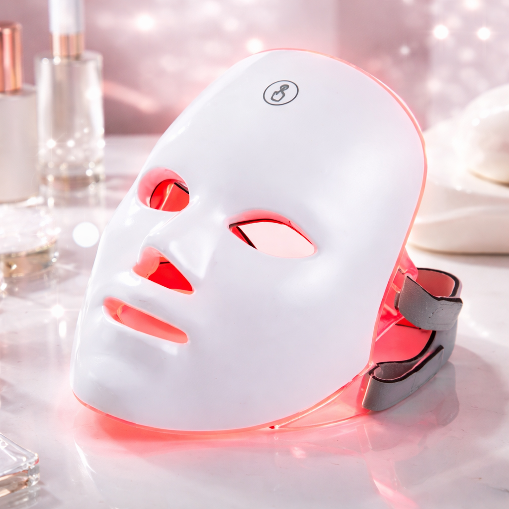 Máscara Facial LED / Terapia de Luz para Acné y Rejuvenecimiento - AuraGlam